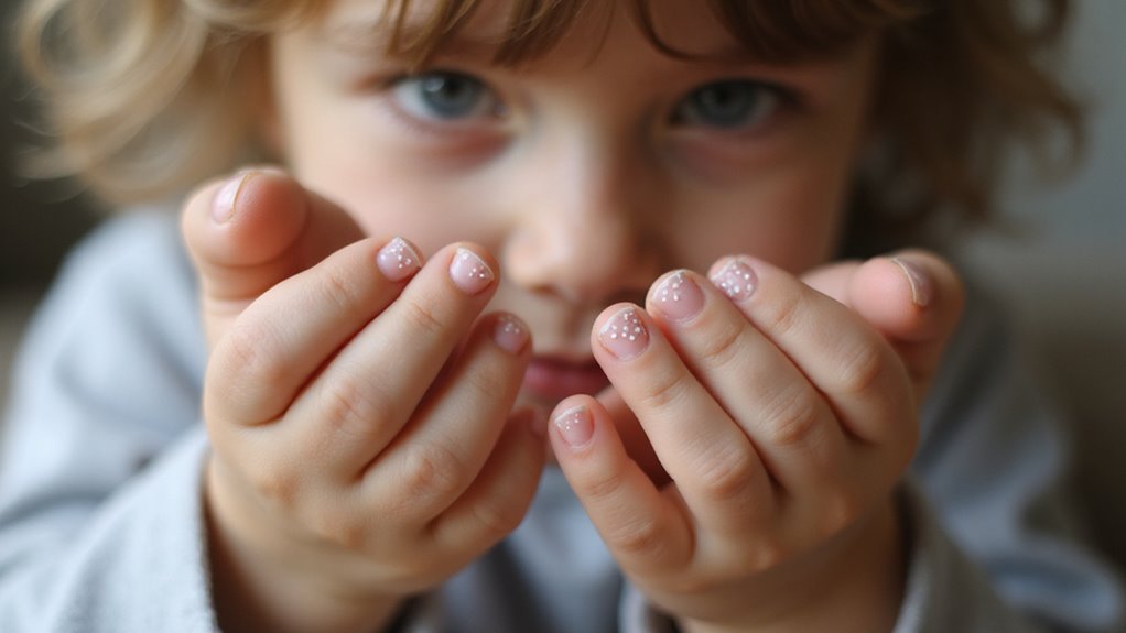 dziecięce paznokcie białe plamki